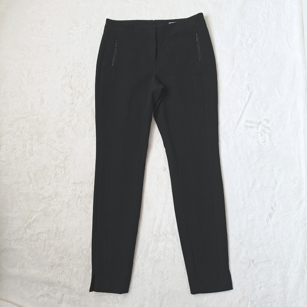 Classiques Entier Womens Black Dress Pants Stretch Zip Pocket‎ Tapered Size 2